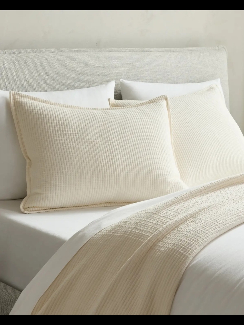 Quince Organic Cotton Ribbed Coverlet - King/Cal King - Ivory